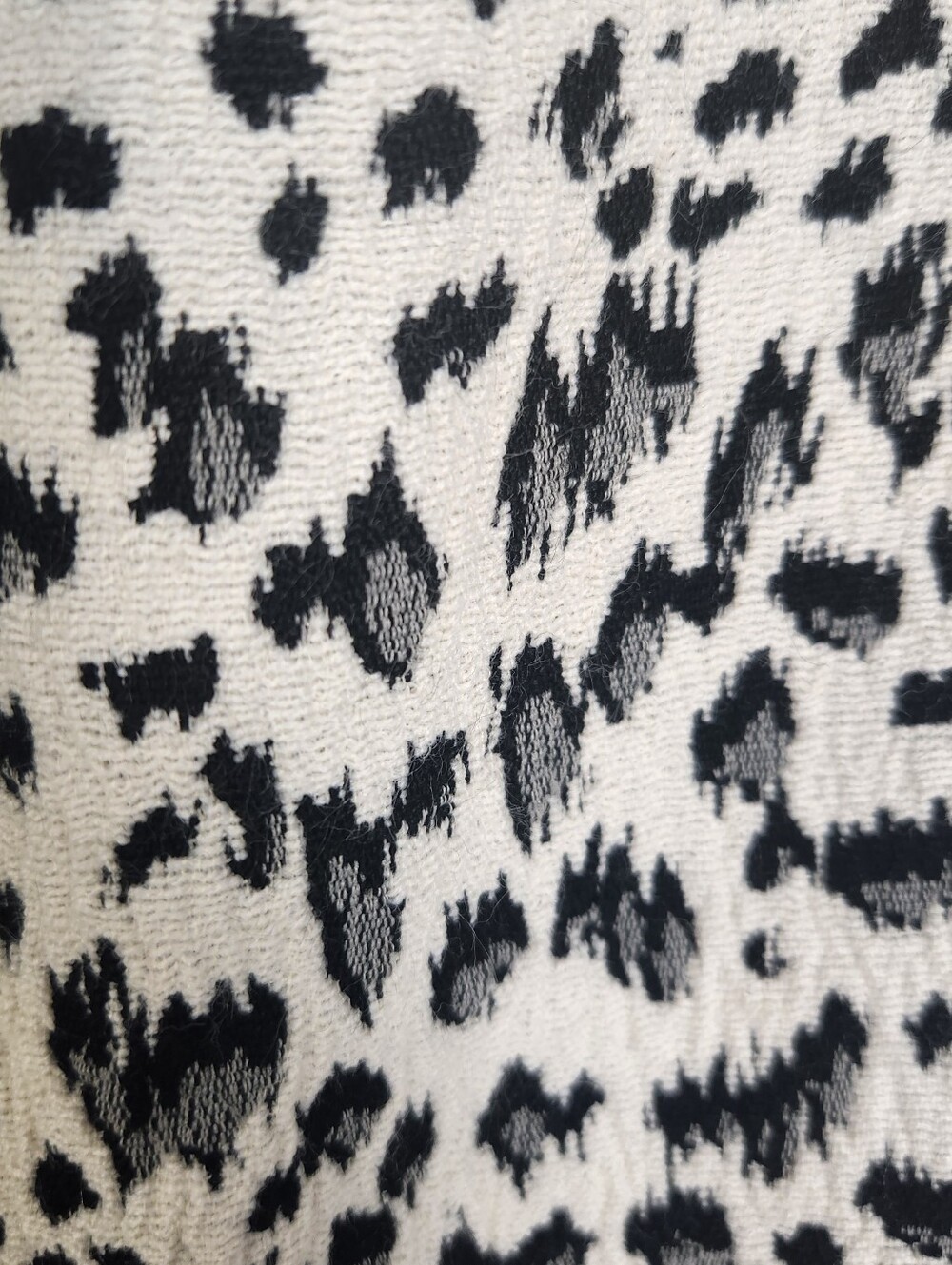 NWOT Loft Women's Black Cream Snow Leopard Animal Print Mini Skirt Size ST #738 - Picture 3 of 11